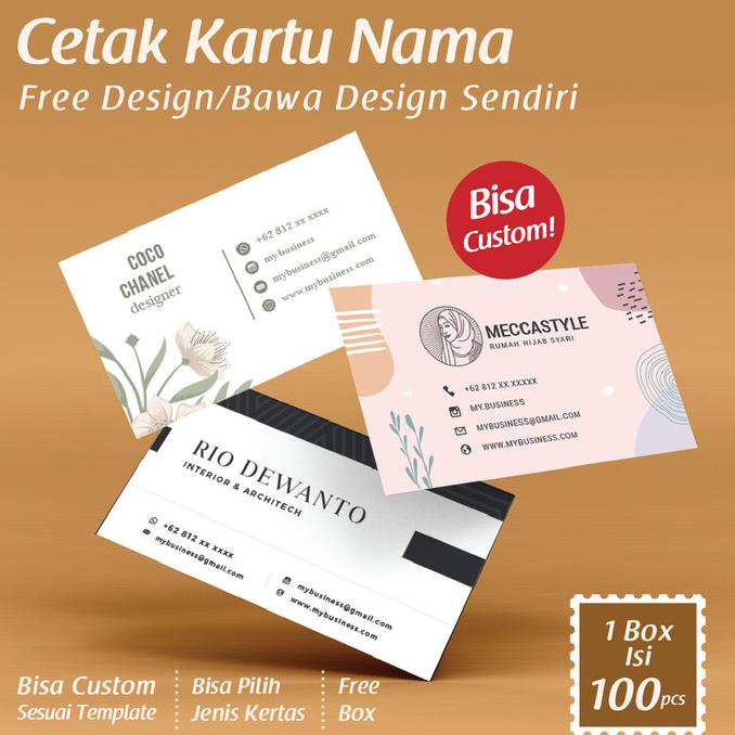 

Ready Stock] Cetak Kartu Nama 1 Sisi / 2 Sisi - 1 Sisi Artpaper, Tanpa Laminasi