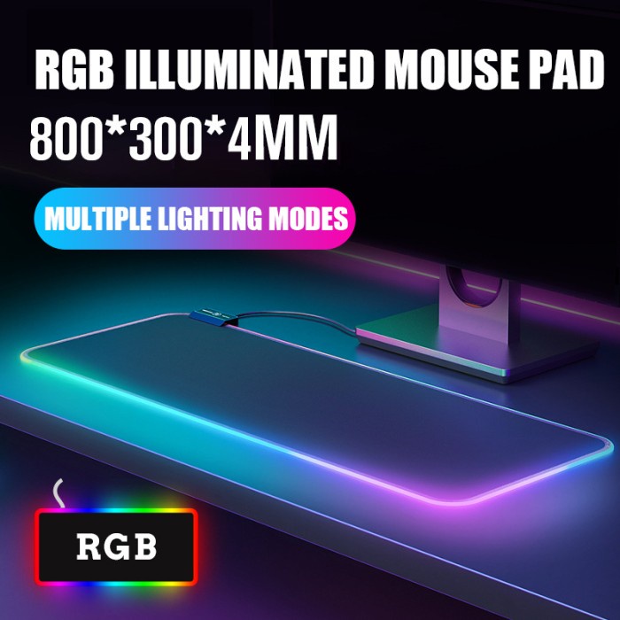 DESK MAT GAMING LED RGB | MOUSE KEYBOARD PAD RGB GAMING