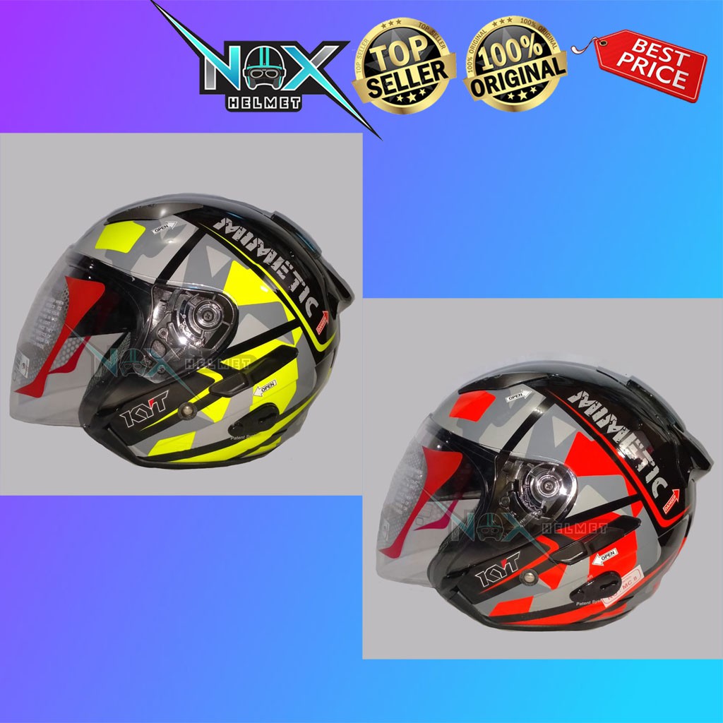 Helm KYT GALAXY Slide #4 Halfface (ongkir 2kg)