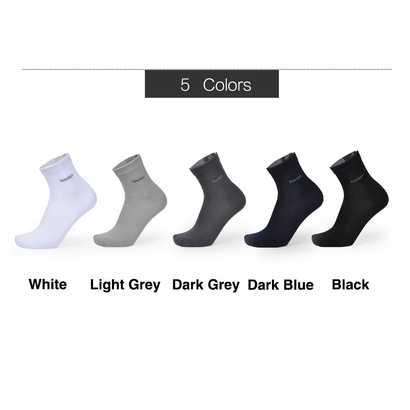 Ennwen KK25 Kaos Kaki Pria Kerja High Quality Super Bambu  Bamboo Sock-1