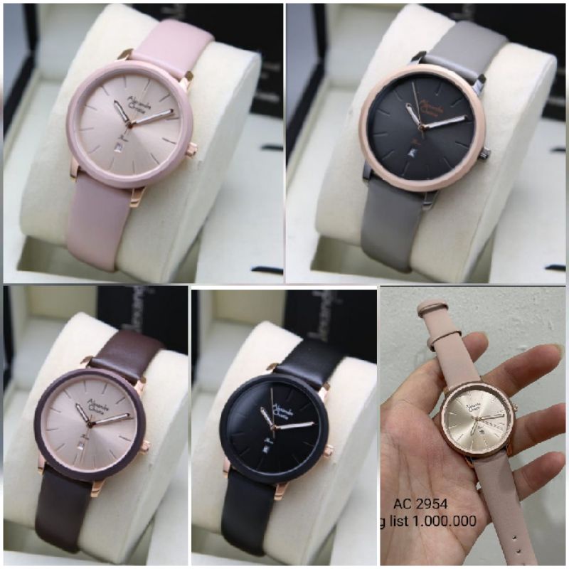 JAM TANGAN WANITA ALEXANDRE CHRISTIE AC2954 KULIT / AC 2954 LEATHER ORIGINAL GARANSI RESMI 1 TAHUN