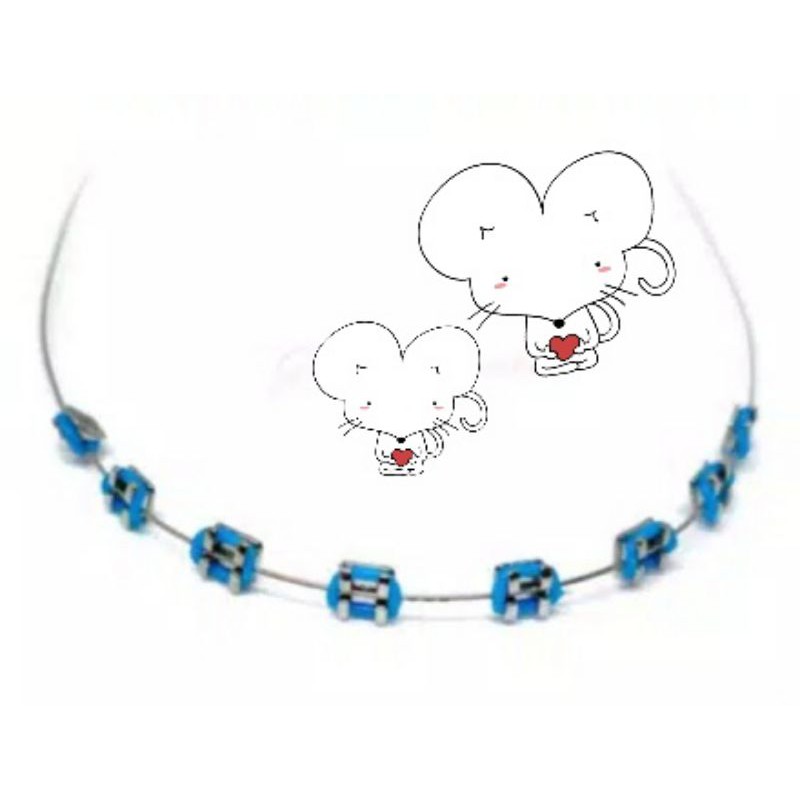 Behel Lepas pasang. biru muda (bebas pilih motif dan  warna)
