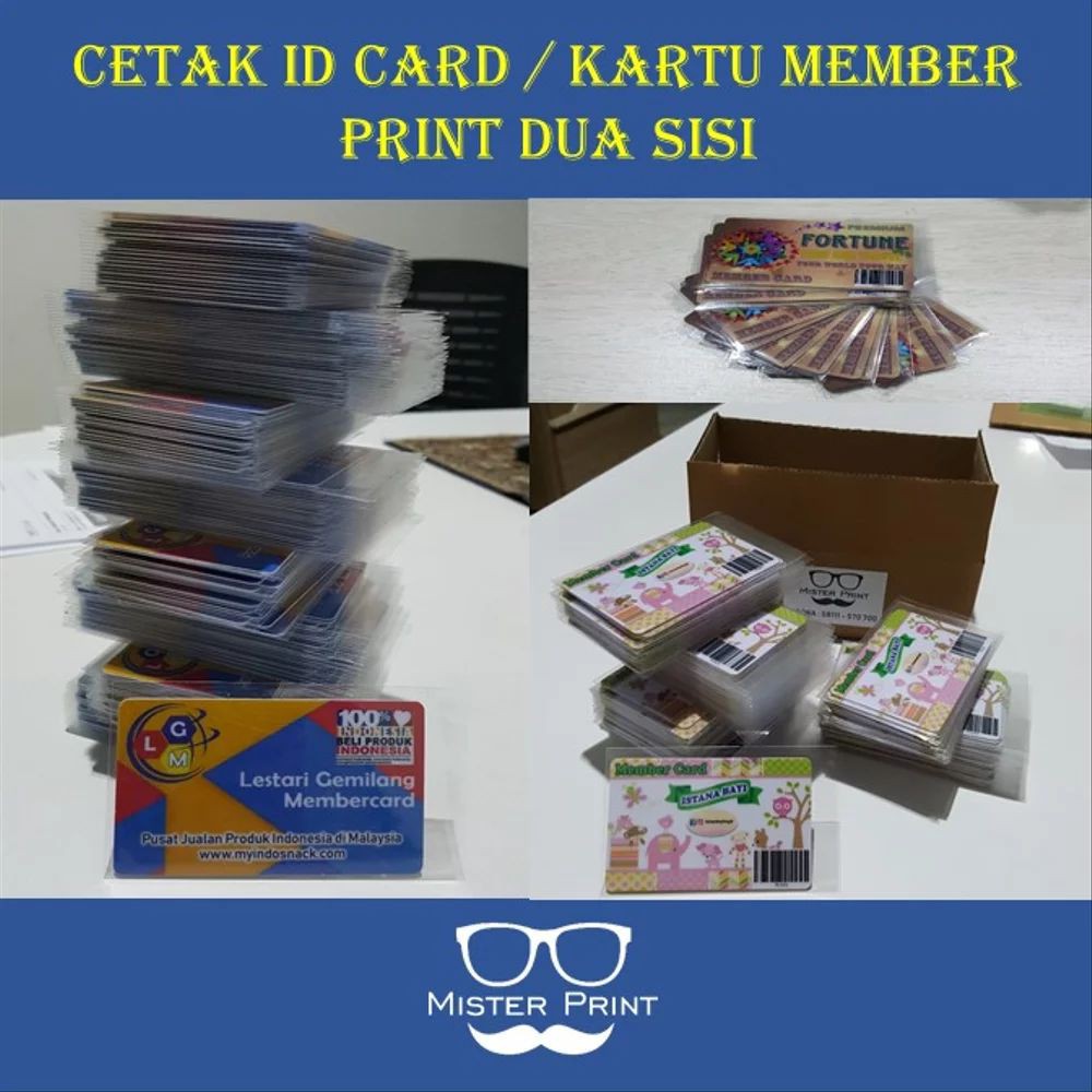 

Termurah Cetak ID Card Kartu Member dan lain lain Terlaris