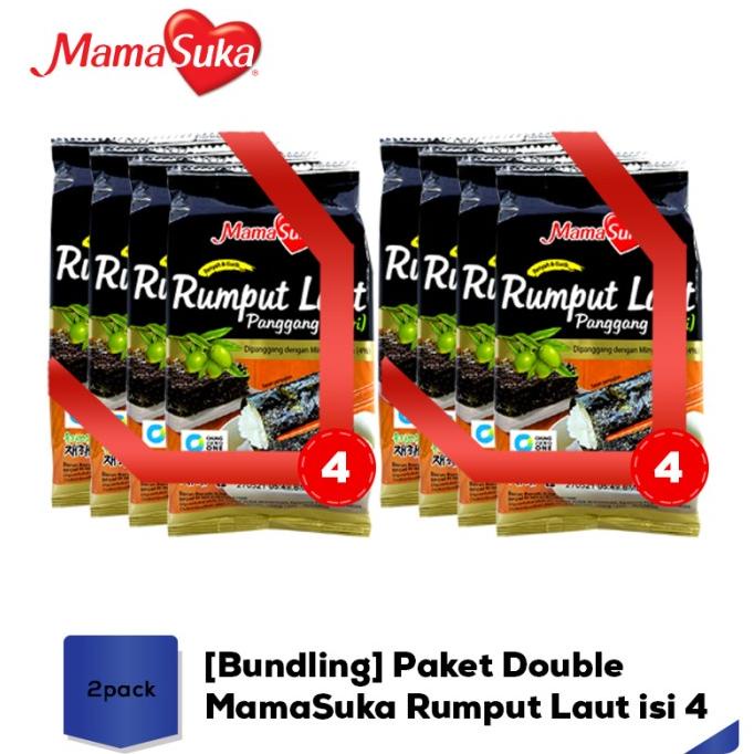 

vaargavaldian5678 [Bundling] Paket Double MamaSuka Rumput Laut isi 4 - 2 pack TERLARIS TERPERCAYA ORIGINAL