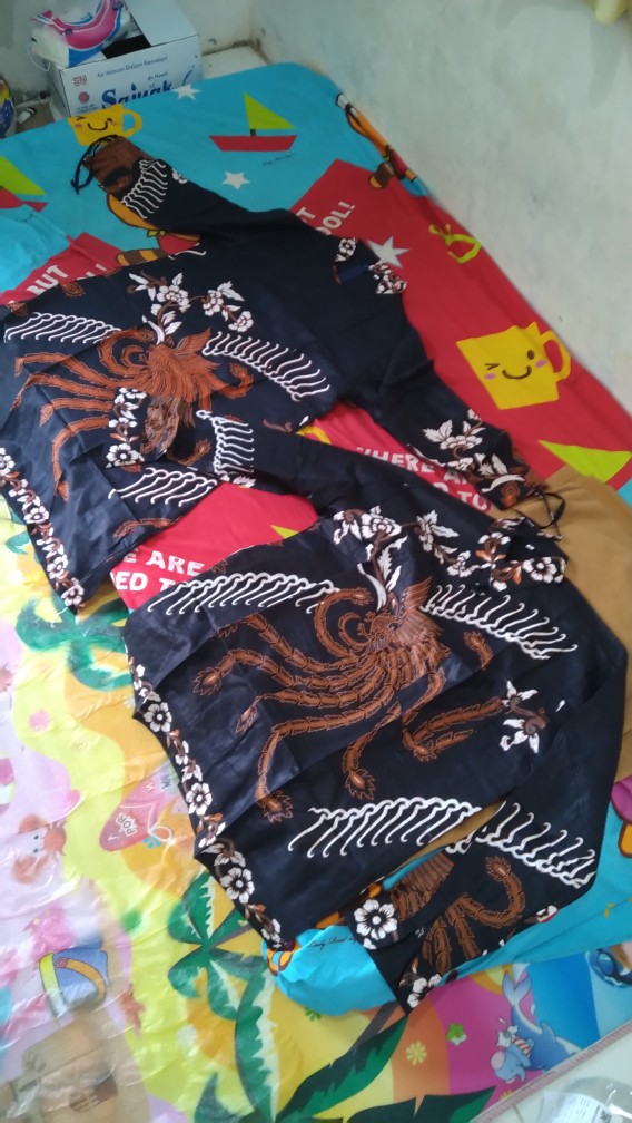 Batik Tunik Shibori Jumputan Terbaru Size S-2l / Hrb026 Yelbor Navbor / Biru Putih / Original..