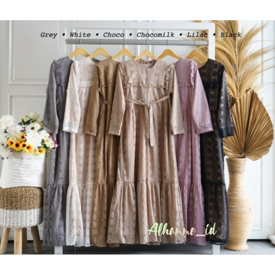 DRESS BRUKAT PARTY FULL FURING / SHASHA DRESS MAXY / MAXI DRESS BRUKAT / BAJU PESTA WANITA / DRESS B