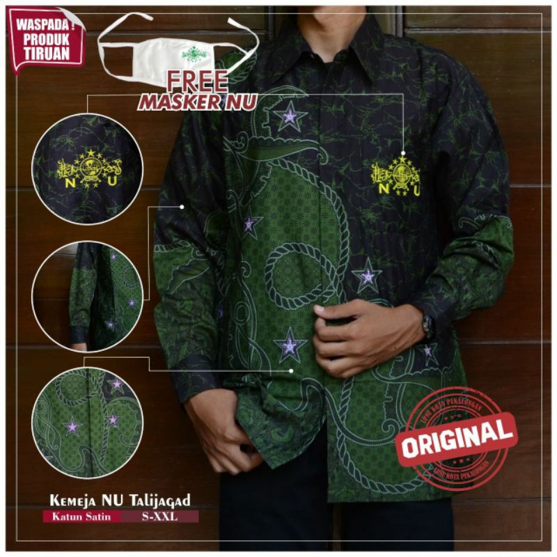 Kemeja Batik NU / Batik NU / Kemeja NU / Baju NU / Batik NU Pekalongan Tali jagad