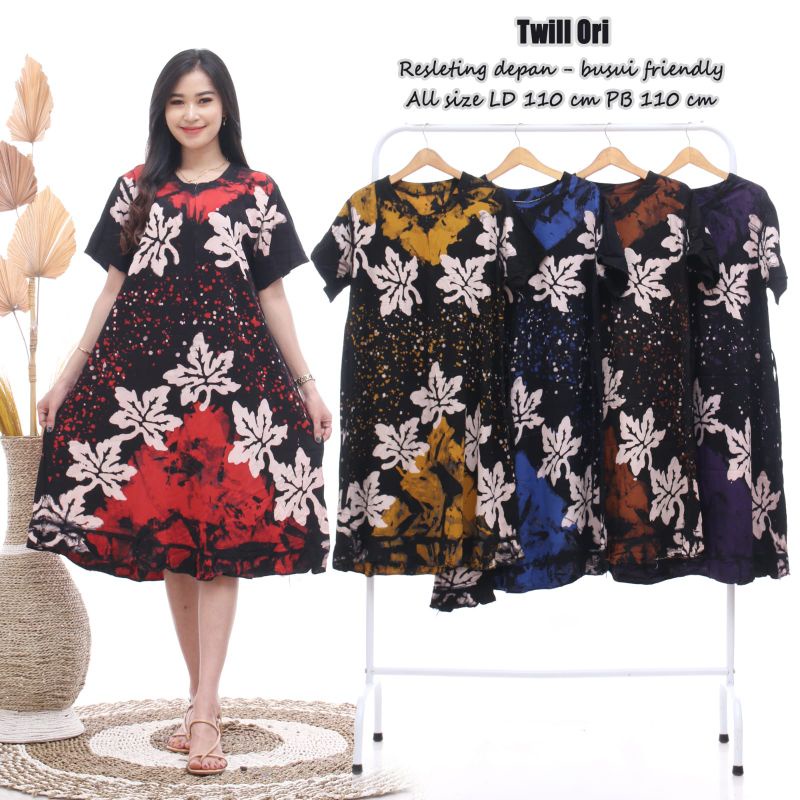 dress gaun selutut bawah kualitas bagus dewasa All size