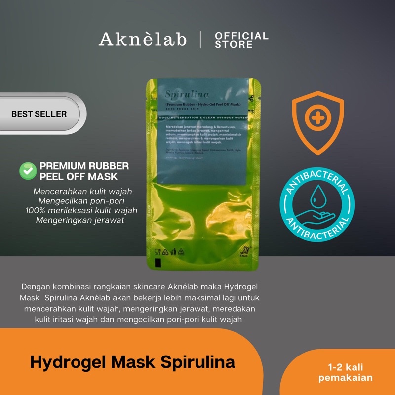 Hydro Gel Mask Spirulina by Aknèlab (magic relaxation mask for acne &amp; normal skin)