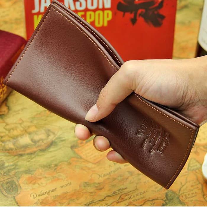 WOERFU Dompet Panjang Wanita Dompet Kulit Pria Long Wallet Clutch Mode