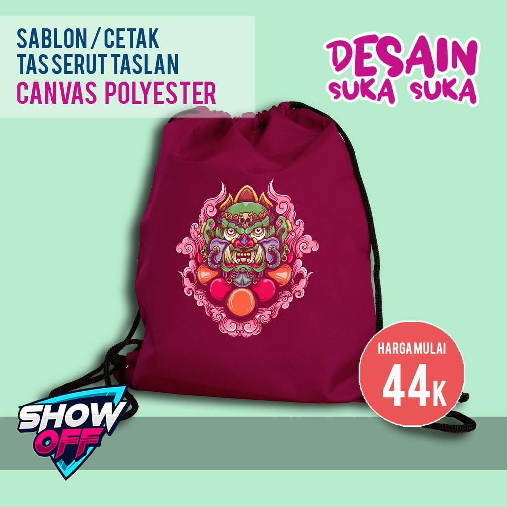 

cetak / sablon tas Taslan satuan