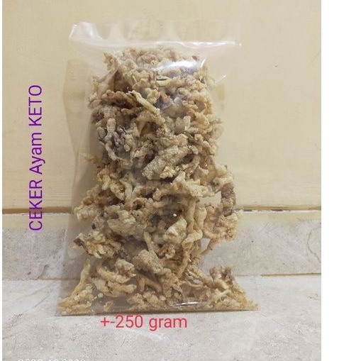 

+-250 gr Keripik Ceker KETO-DEBM, kriuk (tanpa tepung)