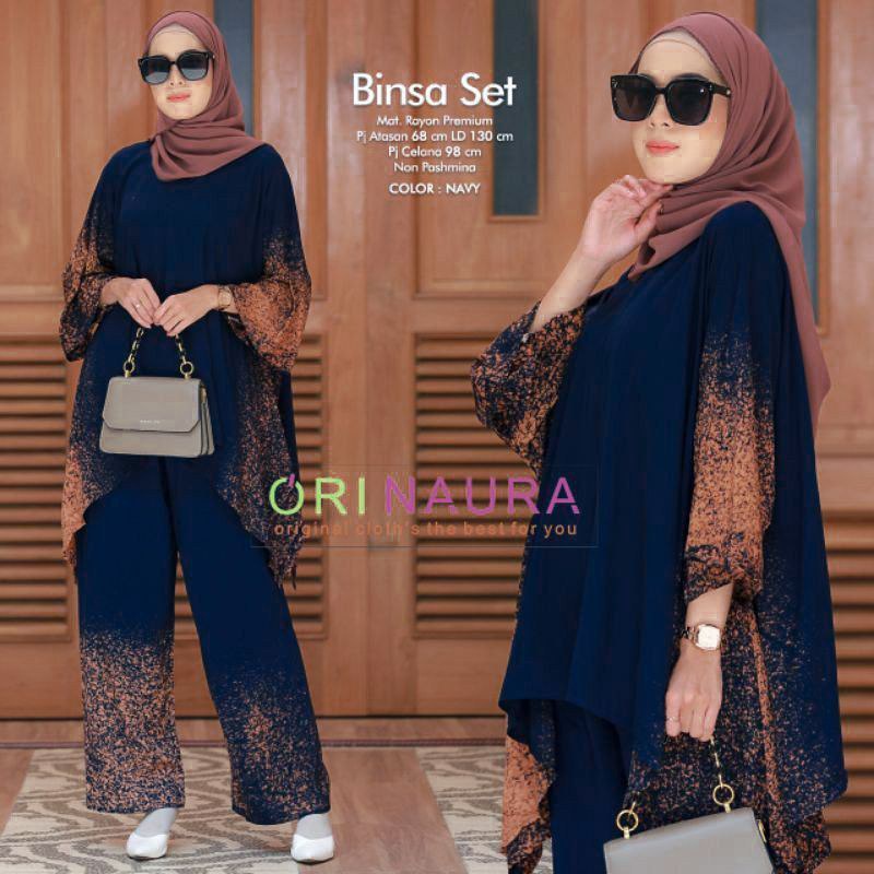 DASTER LENGAN PANJANG NEW ARRIVAL Setelan ONE SET Rayon Oversize CP Waka Kope Pecah Jumbo Fit XXXL-ST WAKA ABST NAVY