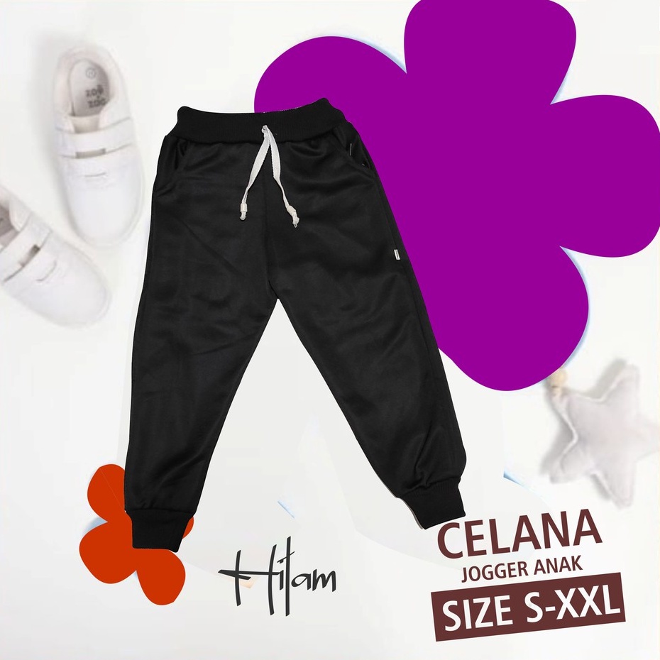 Termurah (bisa cod) celana jogger lotto polos anak umur 1-14 tahun/joger polos laki laki perempuan