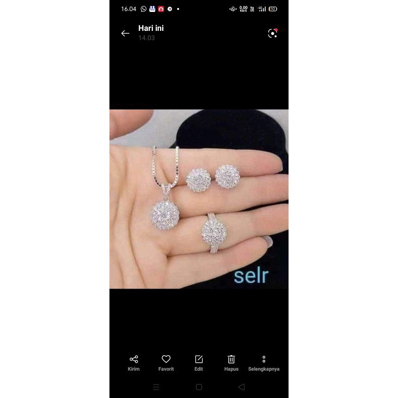 1 set perhiasa replika berlian eropa