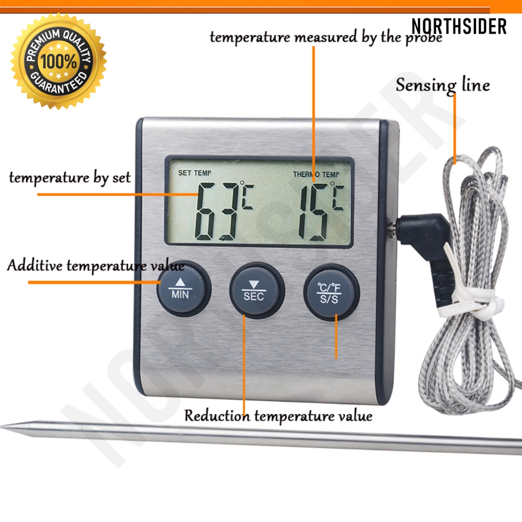 TERMOMETER KOPI - MASAK - MINYAK KABEL ALARM | FOOD THERMOMETER TP700