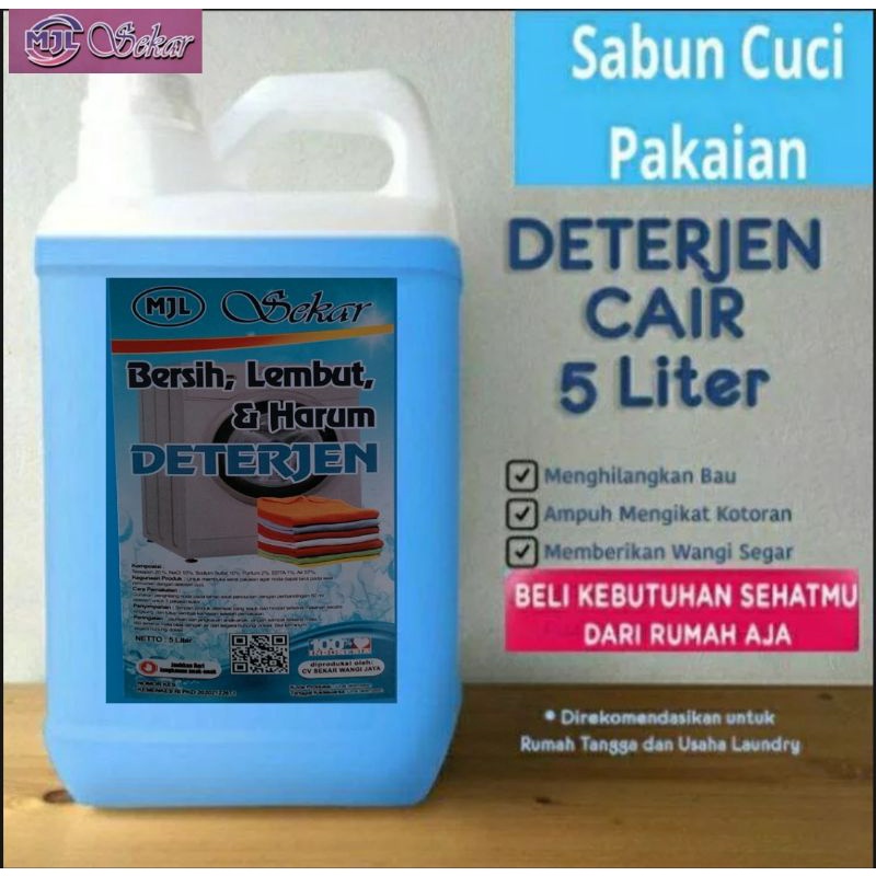 Jual DETERJEN CAIR 5 LITER WANGI DAN TAHAN LAMA GRATIS ONGKIR | Shopee ...