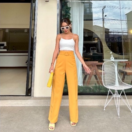 BEFAST - ZEC OOTD Wanita Celana Kulot RYAN / Kenesha Belt Cullote / Celana Wanita Kulot / Basic Long Pant / Celana Kulot Wanita / Celana Polos Casual / Kulot Remaja Kekiniaan / OOTD Ala Style Korean / Terlaris