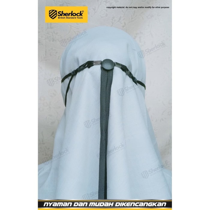 Masker N99 Carbon Filter Sherlock Respirator Single Valve + Tali Hijab