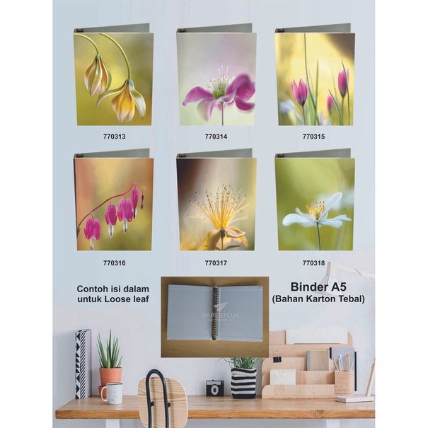 

Binder A5 / Binder Note A5 / Bunga / Set 2906