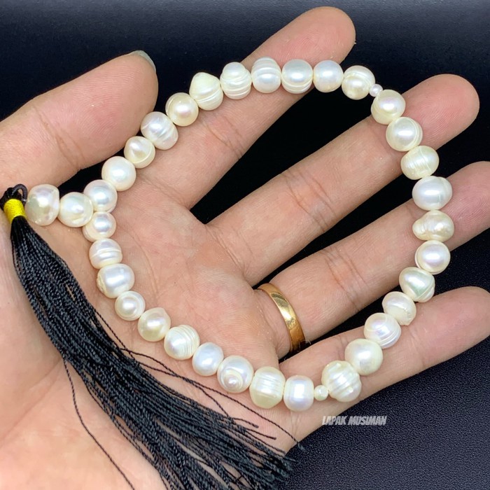 [Bayar di Tempat] Tasbih Mutiara Asli Natural 33 Butir