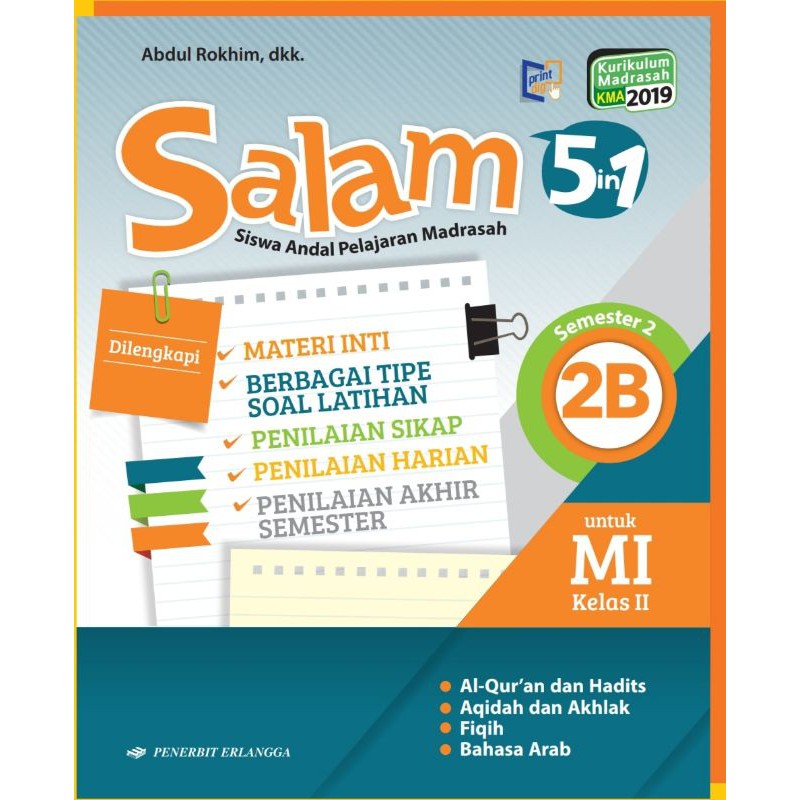 SALAM (SISWA ANDAL 5PELAJARAN MI) 5IN1 KLS.2B/K2019