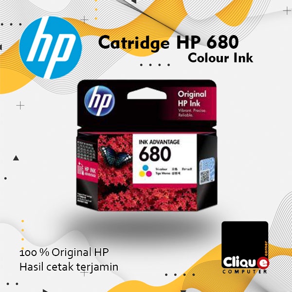 Catridge Tinta HP 680 Black / Colour INK Catridge Original