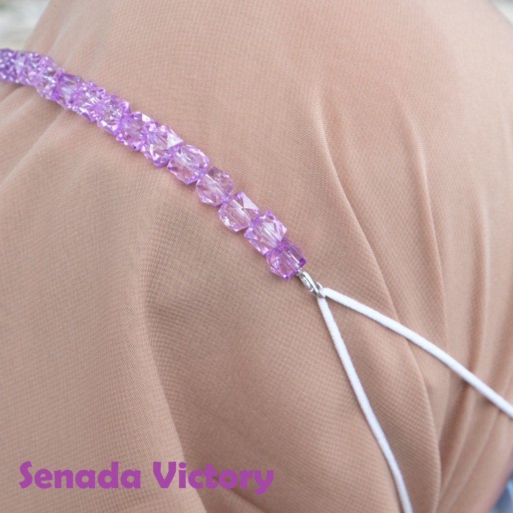 Senada Victory Konektor Masker Hijab Tali Masker Crystal Berlian