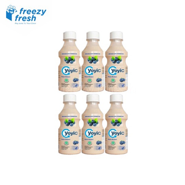 Yoyic Susu Fermentasi Rasa Blueberi 130ml x 6pcs