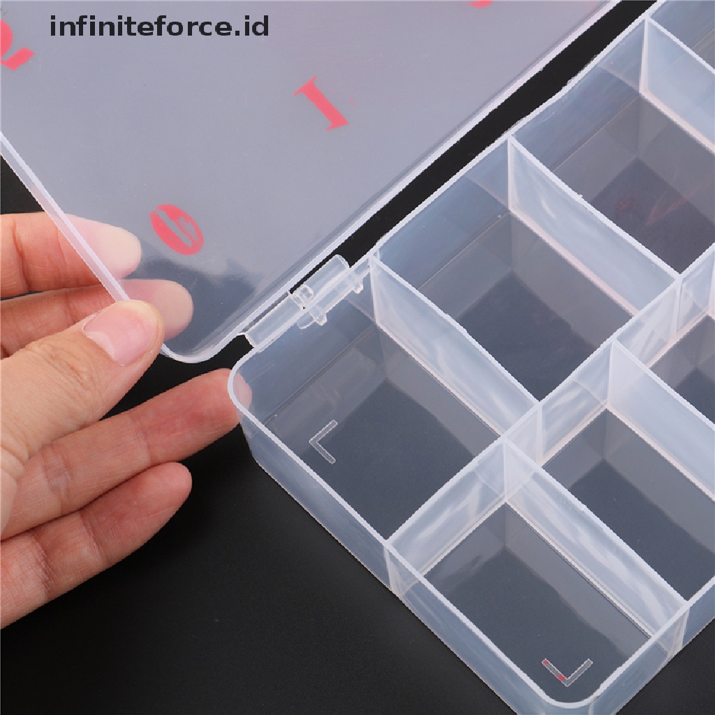 Infiniteforce.id Kotak Penyimpanan Kuku Palsu 10 Sekat