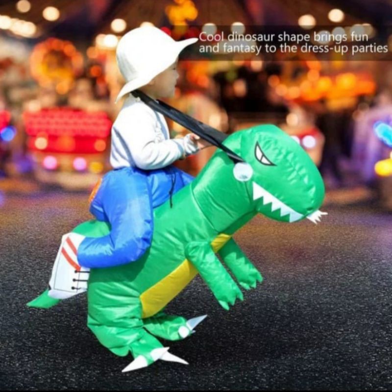 KOSTUM DINO PESTA COSPLAY DINOSAURUS ANAK ULTAH BADUT LUCU ULTAH INFLATABLE KARNAVAL FESTIVAL