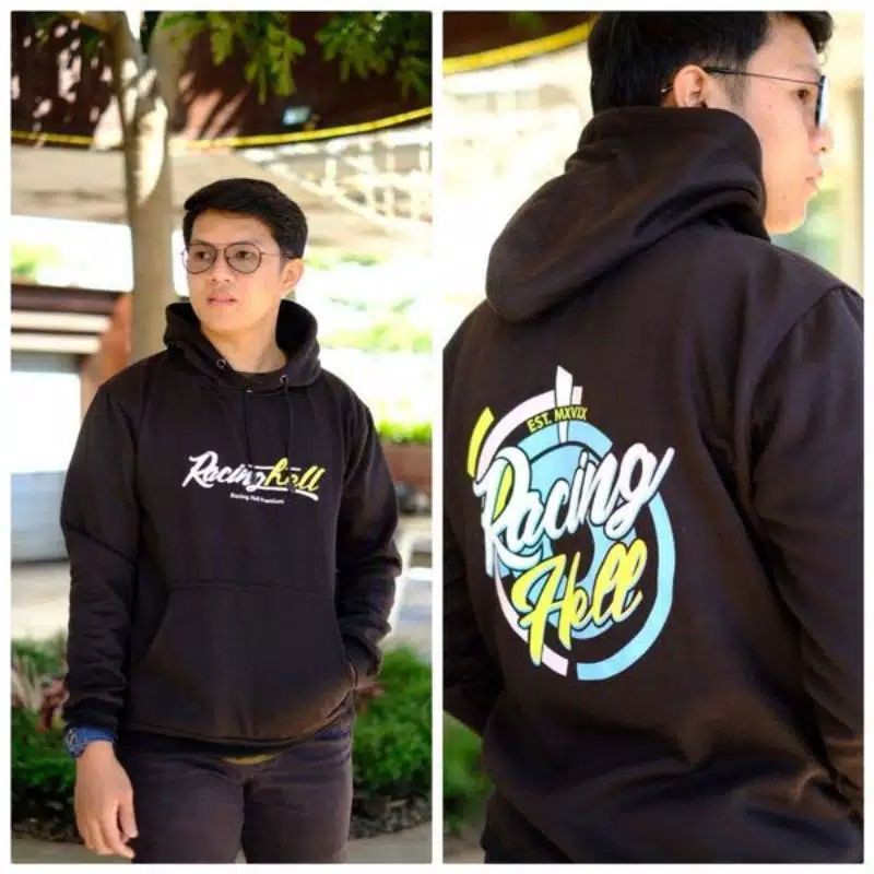Sweater Hoodie RacingHell Jaket Hoodie RacingHell  Pria / Wanita L- XXL