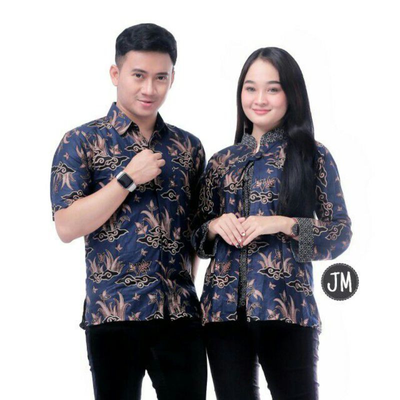 TERMURAH BATIK COUPLE ATASAN WANITA PRIA BLOUSE LONCENG, BLUS BATIK