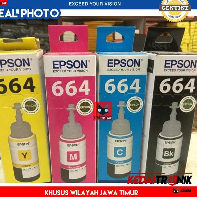 Model Baru.. New Tinta Printer EPSON 664 ORIGINAL L120 L220 L210 L310 L360 L210 INK