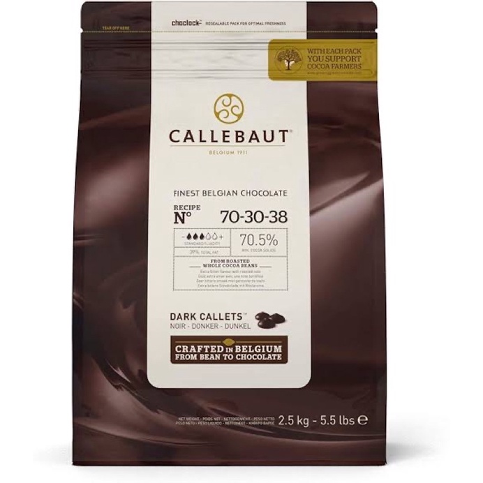 

Callebaut Dark Chocolate 70.5% Repack 1 kg