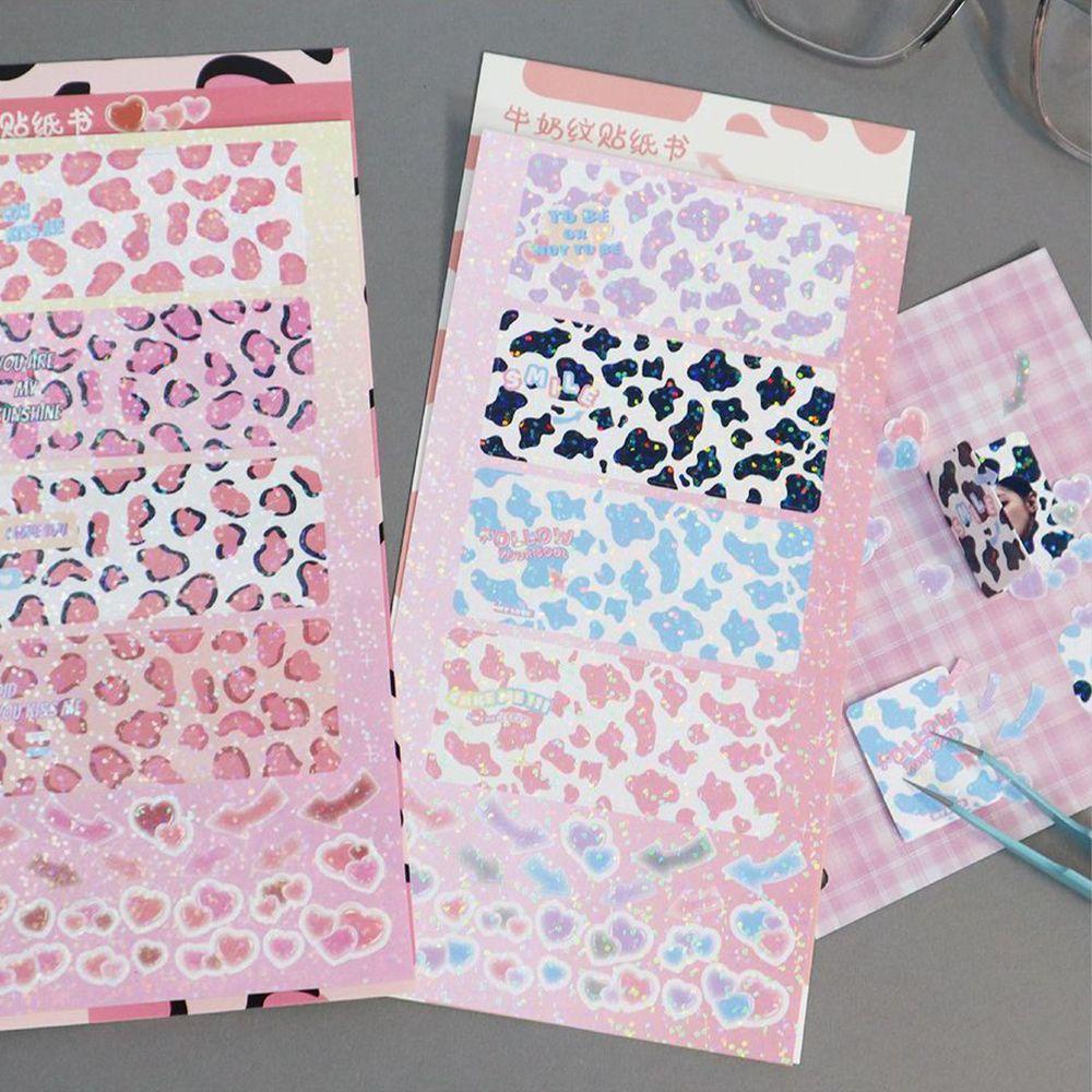 Mxbeauty Border Shiny Sticker Kawaii Ins Heart Album Leopard DIY Scrapbooking