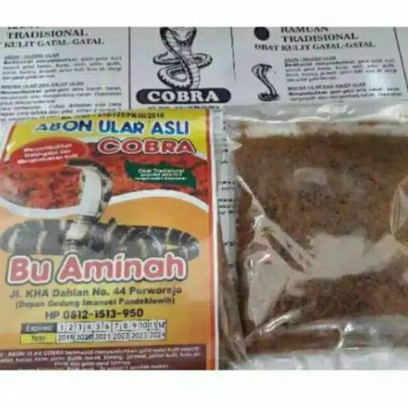 

ABON ULAR COBRA ASLI 50 GRAM IBU AMINAH