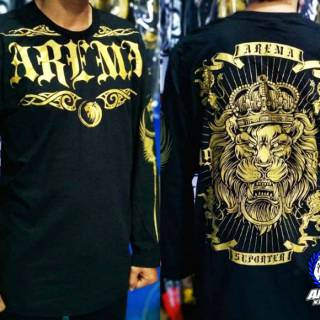 Baju Kaos Arema FC Lengan Panjang Suporter Aremania Mbois Baju Kaos Arema FC Lengan Panjang Suporter Aremania Mbois