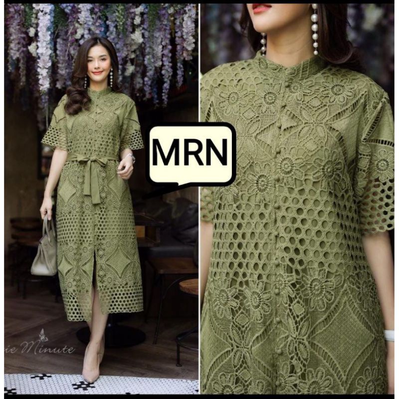 [PREMIUM]DRESS CUTIE MINUTE WANITA BAHAN BROKAT BANGKOK