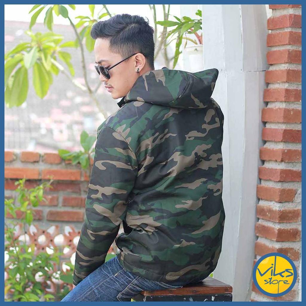 [Cod] Jaket Parka Pria Cowok Distro Kuzatura Lokal Premium Original Trucker Camo