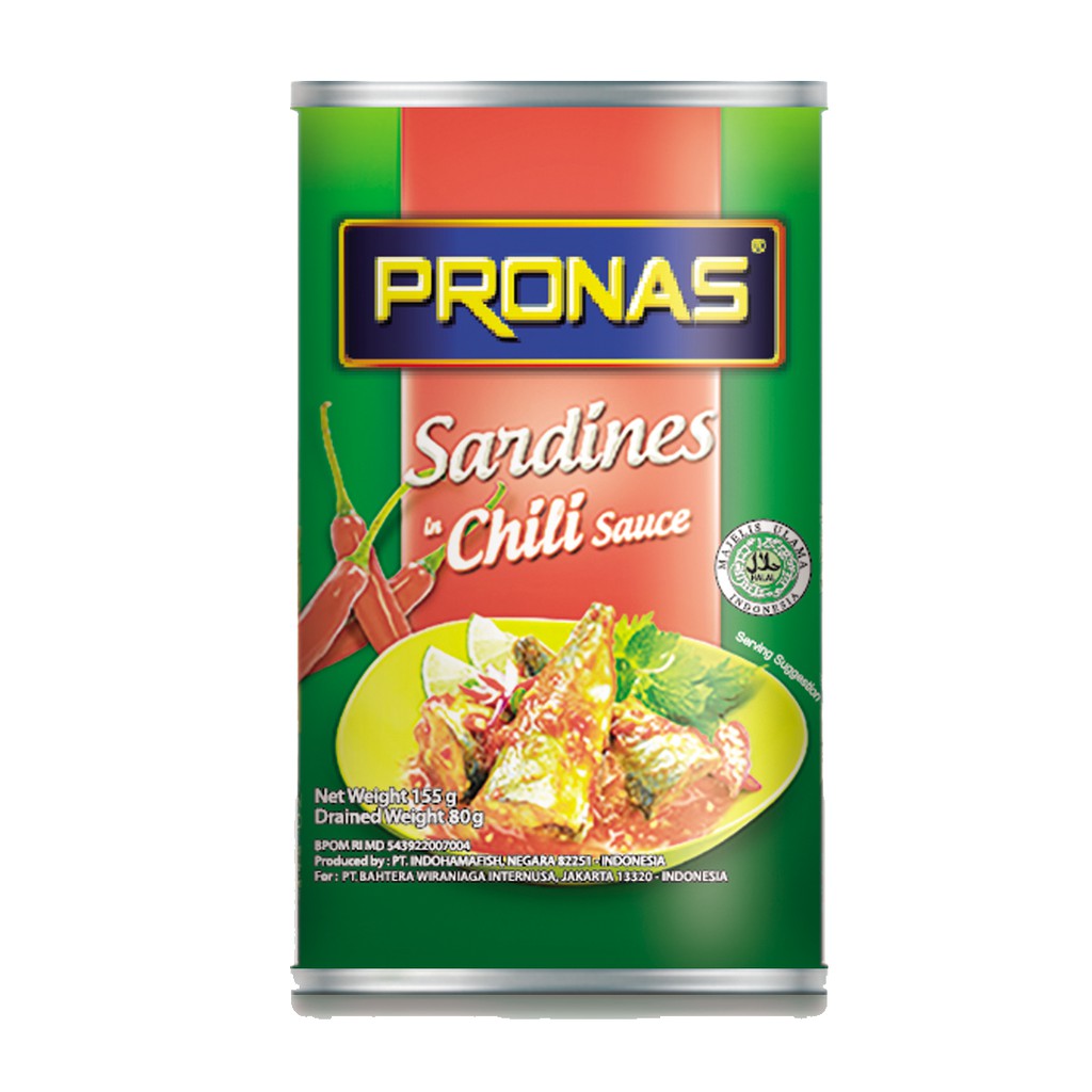 PRONAS Sarden Tomat 155g (2pcs) Free Sarden Chili 155 (1pcs)