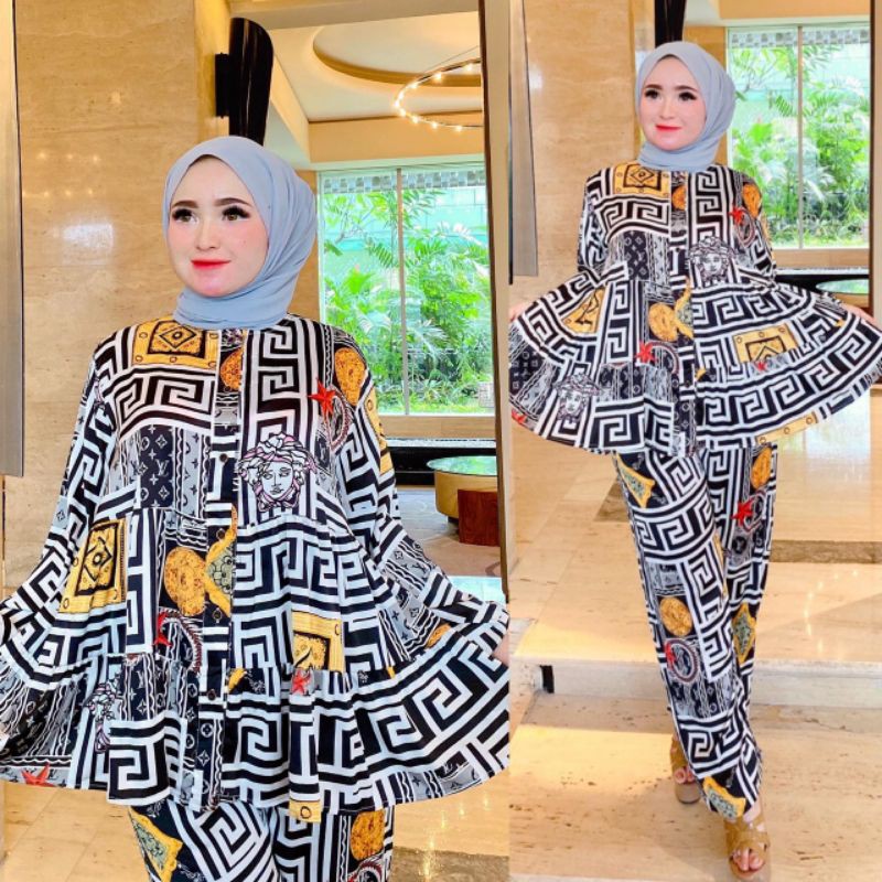 Setelan Silk Babydoll Busui Shellasaukia Original