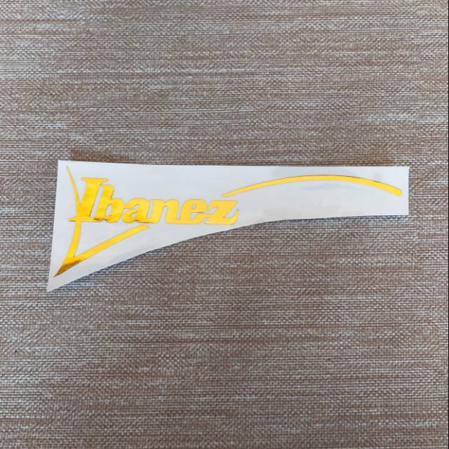 Decal Cutting Sticker Ibanez Gold Mirror Head Stock Neck Gitar