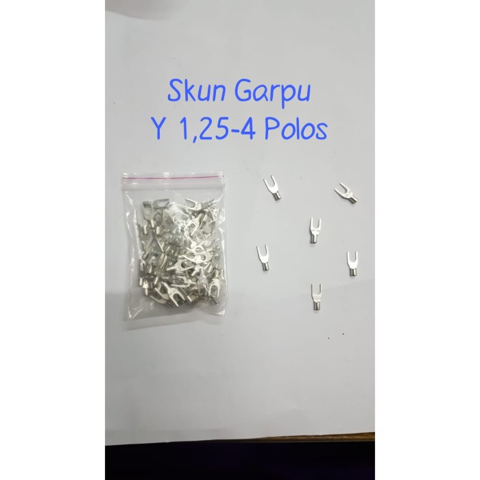 Skun Y 1.25-4 POLOS/Skun Kabel Y 1.25-4/Skun Garpu / Skun U Polos / Skun Y Polos Non Isolated 1.25-4