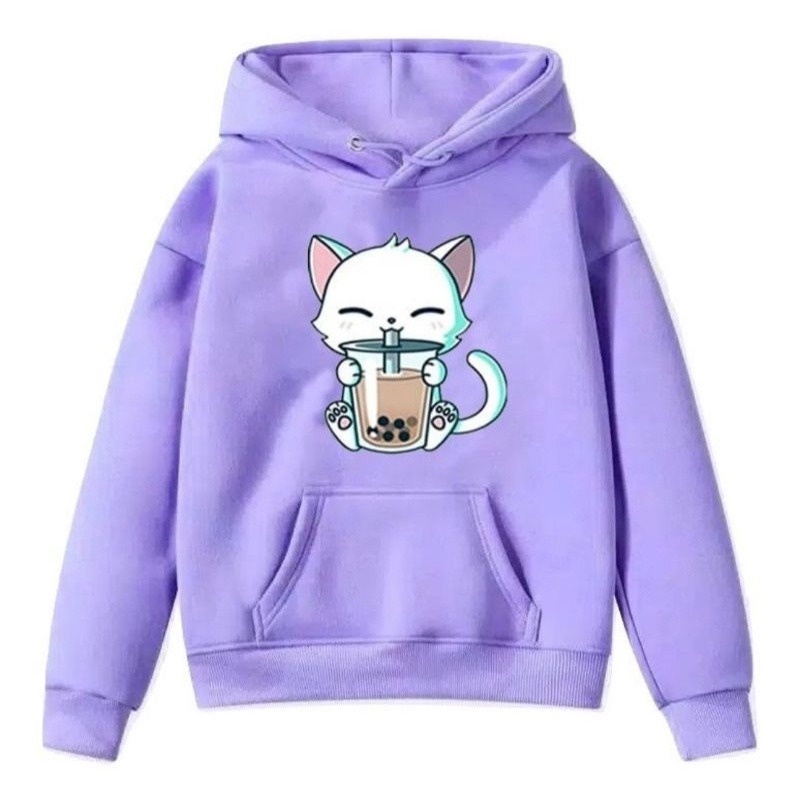 Sweater Anak Perempuan Hoodie Anak kitten BOBA Usia 5-10 tahun