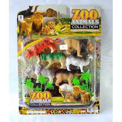 ( HFZ ) Mainan Hewan Zoo Animals Isi 8 pcs Murah Meriah