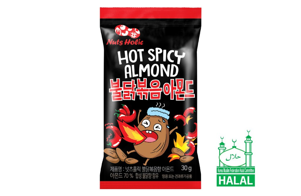 

Nuts Holic HOT SPICY ALMOND 30g / Kacang Almond Pedas