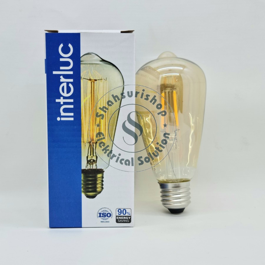 INTERLUC ST64 ST 64 4W 4 WATT LAMPU HIAS KAFE CAFE KUNING EDISON SNI