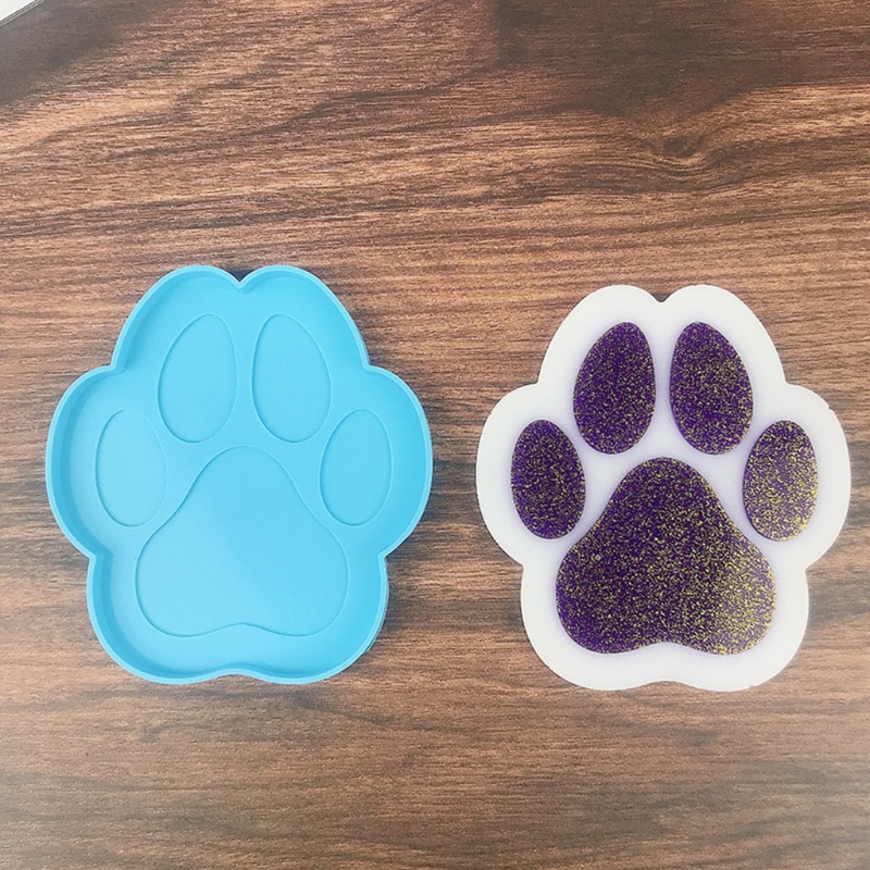 SIY  Dogs Paw Coaster Epoxy Resin Mold Cup Mat Pad Silicone Mould DIY Crafts Decorations Ornaments Casting Tool