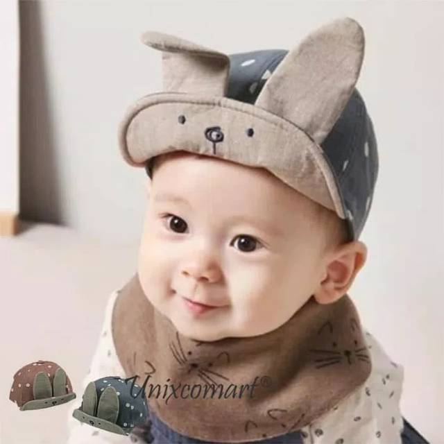 Topi Anak Bayi RABBIT EAR HAT Model Telinga Kelinci